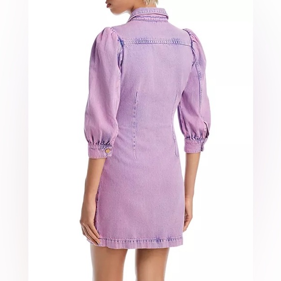 Essentiel Antwerp Cotton Dammer Denim Mini Dress in Purple XS G6 - Picture 2 of 7